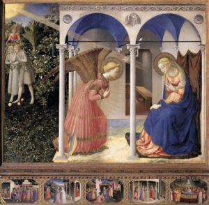 Anunciação, Wikimédia, Fra Angelico (1435)